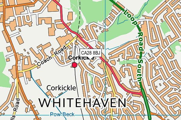 CA28 8BJ map - OS VectorMap District (Ordnance Survey)