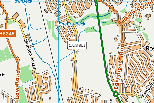 CA28 8DJ map - OS VectorMap District (Ordnance Survey)