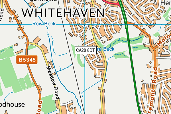 CA28 8DT map - OS VectorMap District (Ordnance Survey)