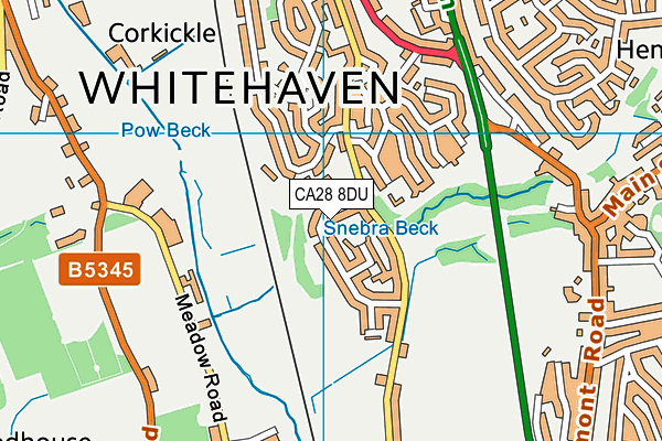 CA28 8DU map - OS VectorMap District (Ordnance Survey)