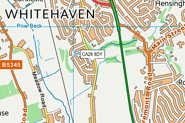 CA28 8DY map - OS VectorMap District (Ordnance Survey)