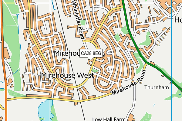 CA28 8EG map - OS VectorMap District (Ordnance Survey)