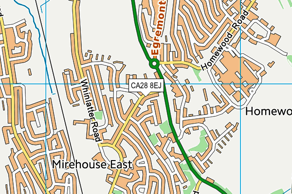 CA28 8EJ map - OS VectorMap District (Ordnance Survey)