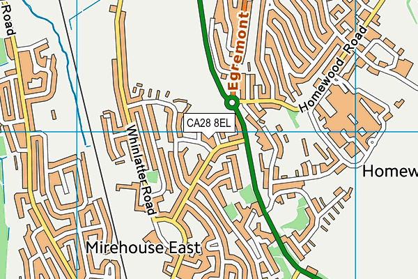 CA28 8EL map - OS VectorMap District (Ordnance Survey)