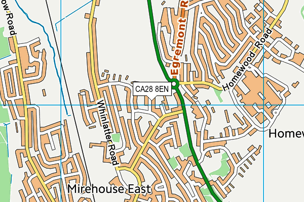 CA28 8EN map - OS VectorMap District (Ordnance Survey)