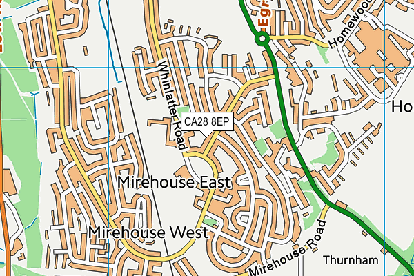 CA28 8EP map - OS VectorMap District (Ordnance Survey)