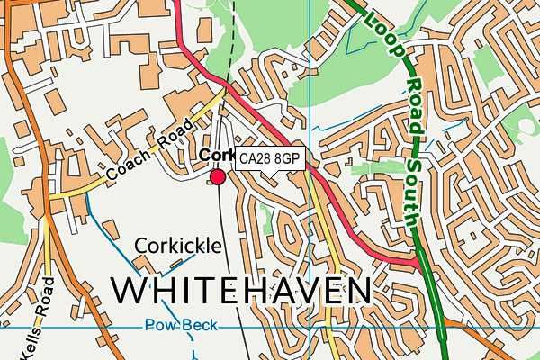 CA28 8GP map - OS VectorMap District (Ordnance Survey)