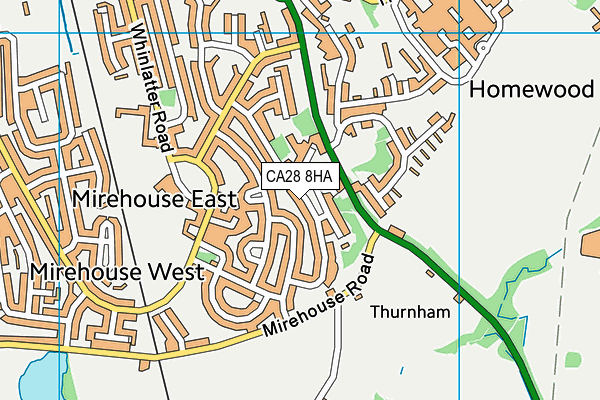 CA28 8HA map - OS VectorMap District (Ordnance Survey)