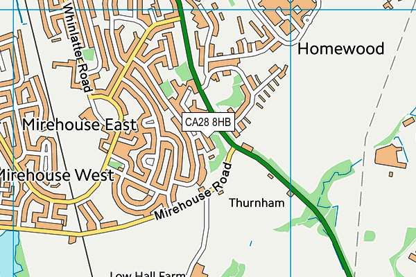 CA28 8HB map - OS VectorMap District (Ordnance Survey)