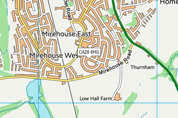 CA28 8HG map - OS VectorMap District (Ordnance Survey)