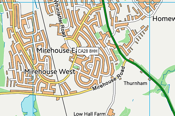 CA28 8HH map - OS VectorMap District (Ordnance Survey)