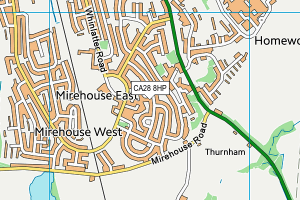 CA28 8HP map - OS VectorMap District (Ordnance Survey)