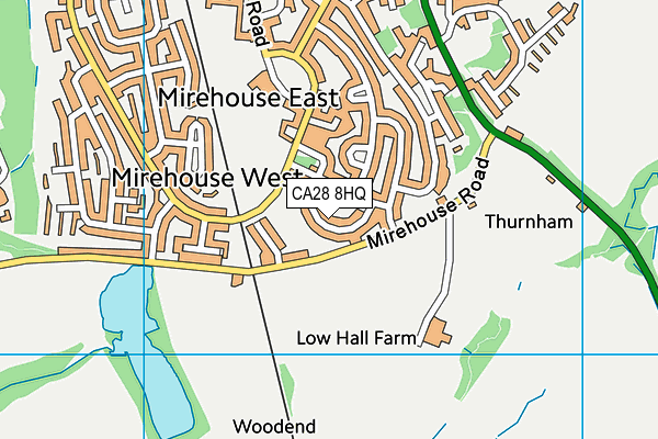 CA28 8HQ map - OS VectorMap District (Ordnance Survey)