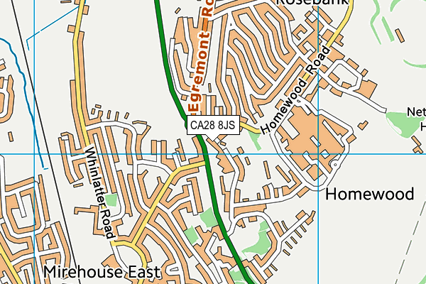 CA28 8JS map - OS VectorMap District (Ordnance Survey)