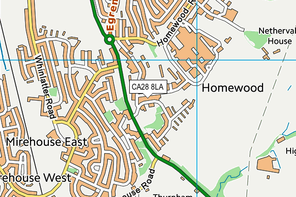 CA28 8LA map - OS VectorMap District (Ordnance Survey)