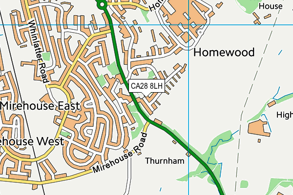 CA28 8LH map - OS VectorMap District (Ordnance Survey)