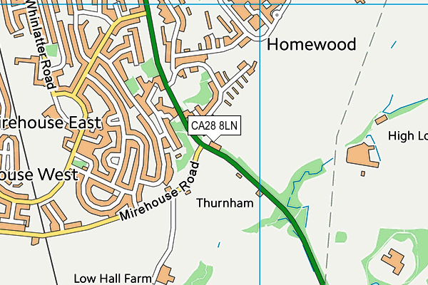 CA28 8LN map - OS VectorMap District (Ordnance Survey)