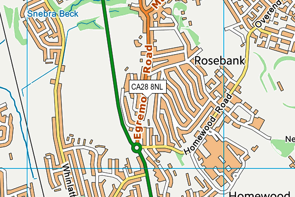 CA28 8NL map - OS VectorMap District (Ordnance Survey)