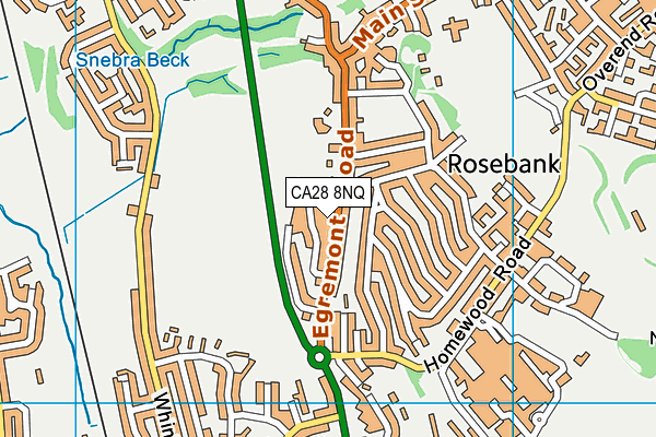 CA28 8NQ map - OS VectorMap District (Ordnance Survey)