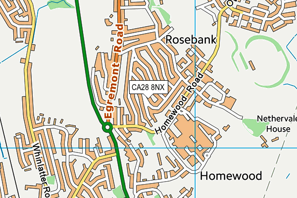 CA28 8NX map - OS VectorMap District (Ordnance Survey)