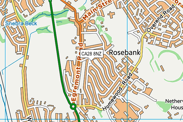 CA28 8NZ map - OS VectorMap District (Ordnance Survey)