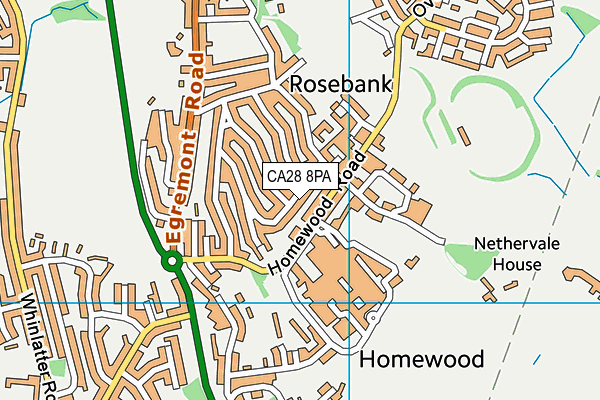 CA28 8PA map - OS VectorMap District (Ordnance Survey)