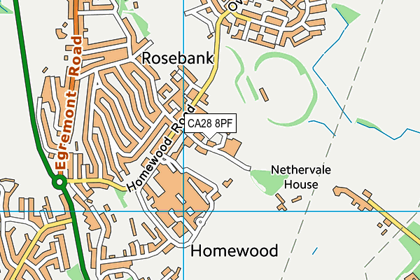 Powerhouse And Phoenix Gym map (CA28 8PF) - OS VectorMap District (Ordnance Survey)