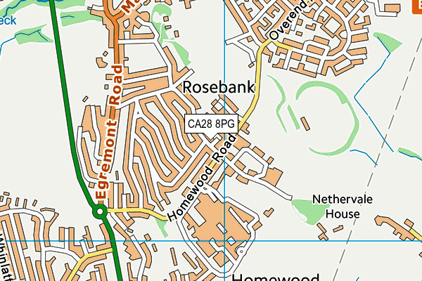 CA28 8PG map - OS VectorMap District (Ordnance Survey)