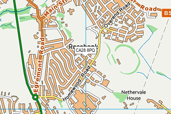 CA28 8PQ map - OS VectorMap District (Ordnance Survey)