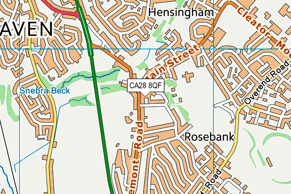 CA28 8QF map - OS VectorMap District (Ordnance Survey)