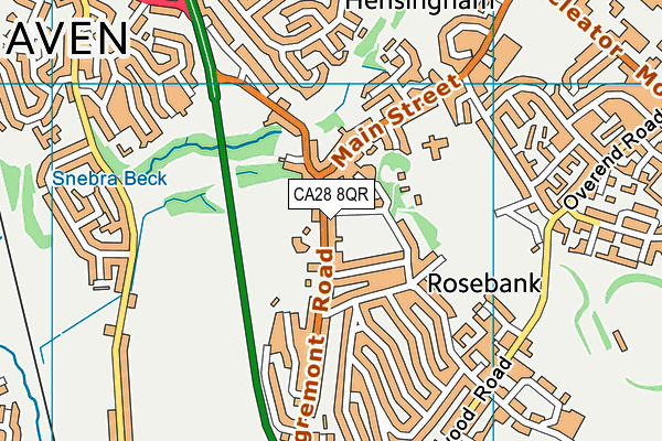 CA28 8QR map - OS VectorMap District (Ordnance Survey)