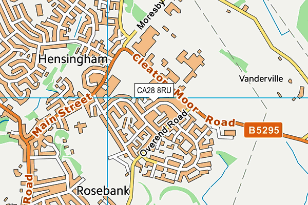 CA28 8RU map - OS VectorMap District (Ordnance Survey)