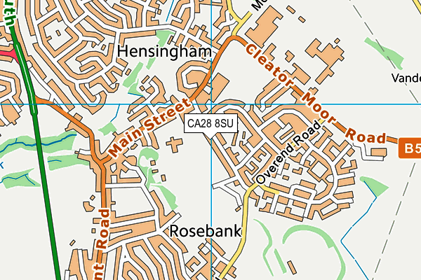 CA28 8SU map - OS VectorMap District (Ordnance Survey)