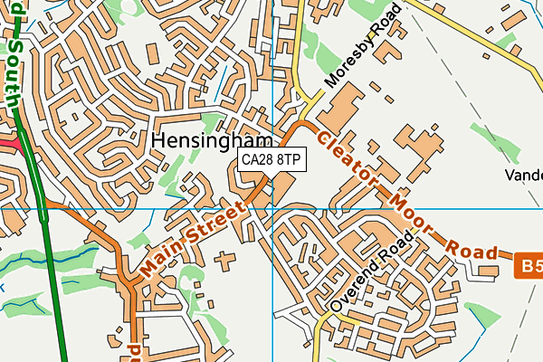 CA28 8TP map - OS VectorMap District (Ordnance Survey)