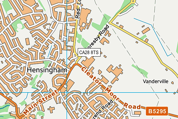 CA28 8TS map - OS VectorMap District (Ordnance Survey)