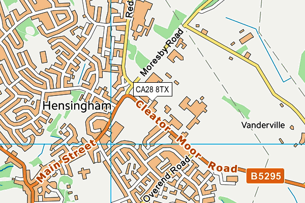 Hensingham Amateur Rugby League Football Club map (CA28 8TX) - OS VectorMap District (Ordnance Survey)