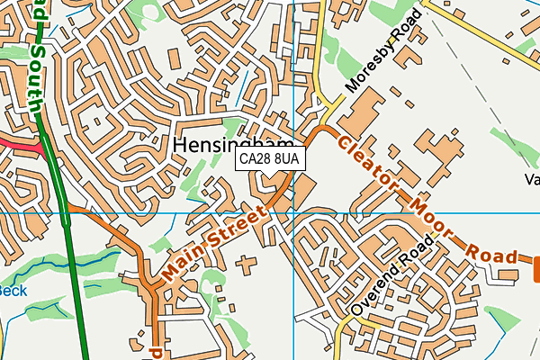CA28 8UA map - OS VectorMap District (Ordnance Survey)