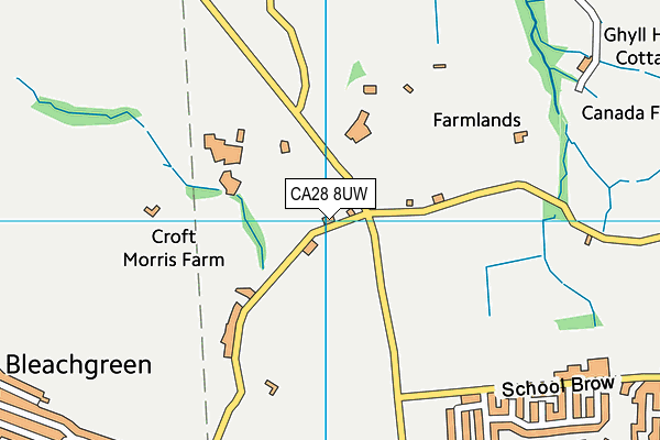 CA28 8UW map - OS VectorMap District (Ordnance Survey)