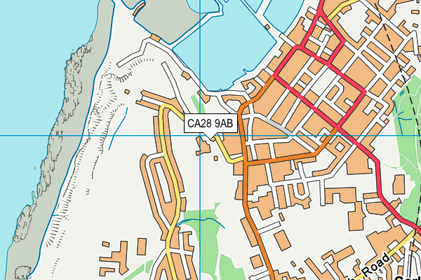 CA28 9AB map - OS VectorMap District (Ordnance Survey)