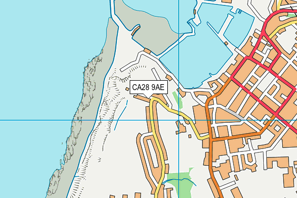 CA28 9AE map - OS VectorMap District (Ordnance Survey)