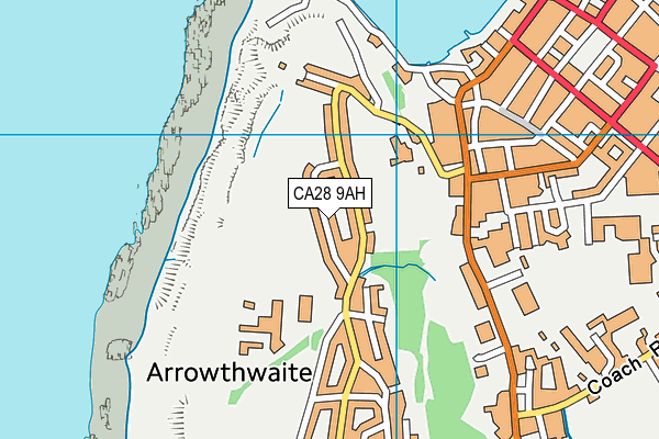 CA28 9AH map - OS VectorMap District (Ordnance Survey)