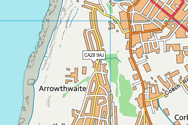 CA28 9AJ map - OS VectorMap District (Ordnance Survey)