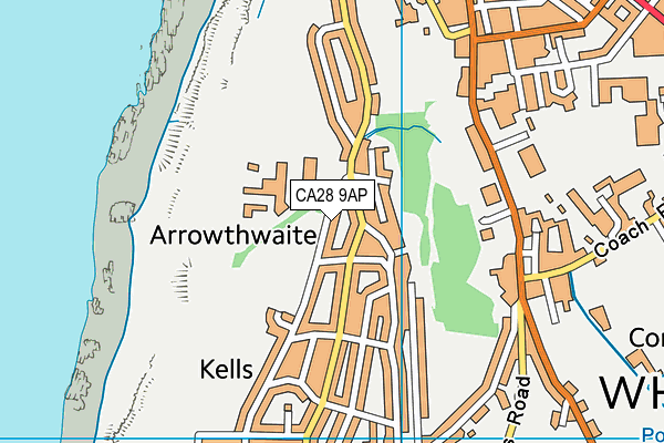 CA28 9AP map - OS VectorMap District (Ordnance Survey)