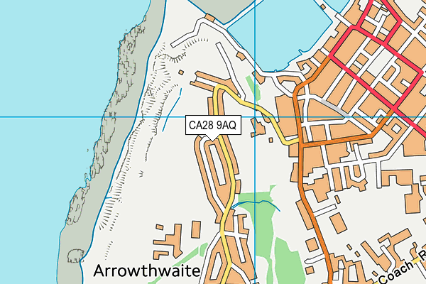 CA28 9AQ map - OS VectorMap District (Ordnance Survey)