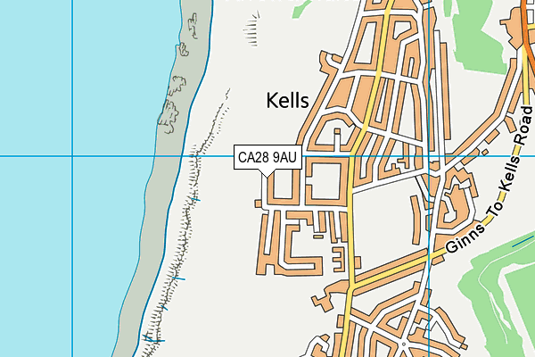 CA28 9AU map - OS VectorMap District (Ordnance Survey)