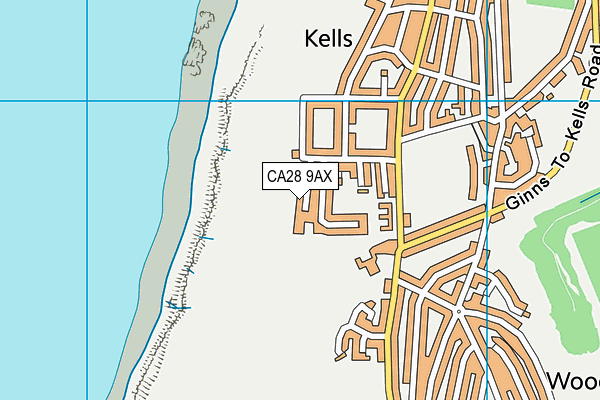 CA28 9AX map - OS VectorMap District (Ordnance Survey)