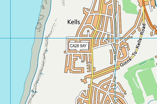 CA28 9AY map - OS VectorMap District (Ordnance Survey)