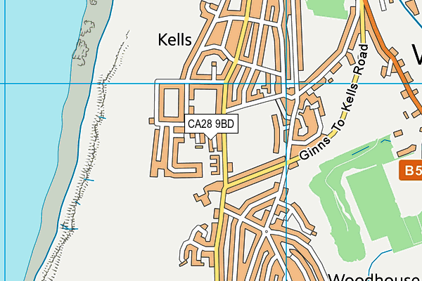 CA28 9BD map - OS VectorMap District (Ordnance Survey)