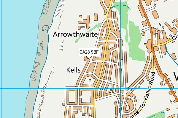 CA28 9BF map - OS VectorMap District (Ordnance Survey)