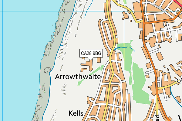 CA28 9BG map - OS VectorMap District (Ordnance Survey)